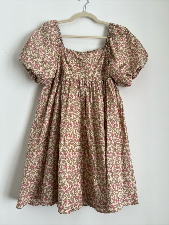 Noralee Dresses & Skirts - Smocked Square-Neck Puff Sleeve Dress in Pink Floral